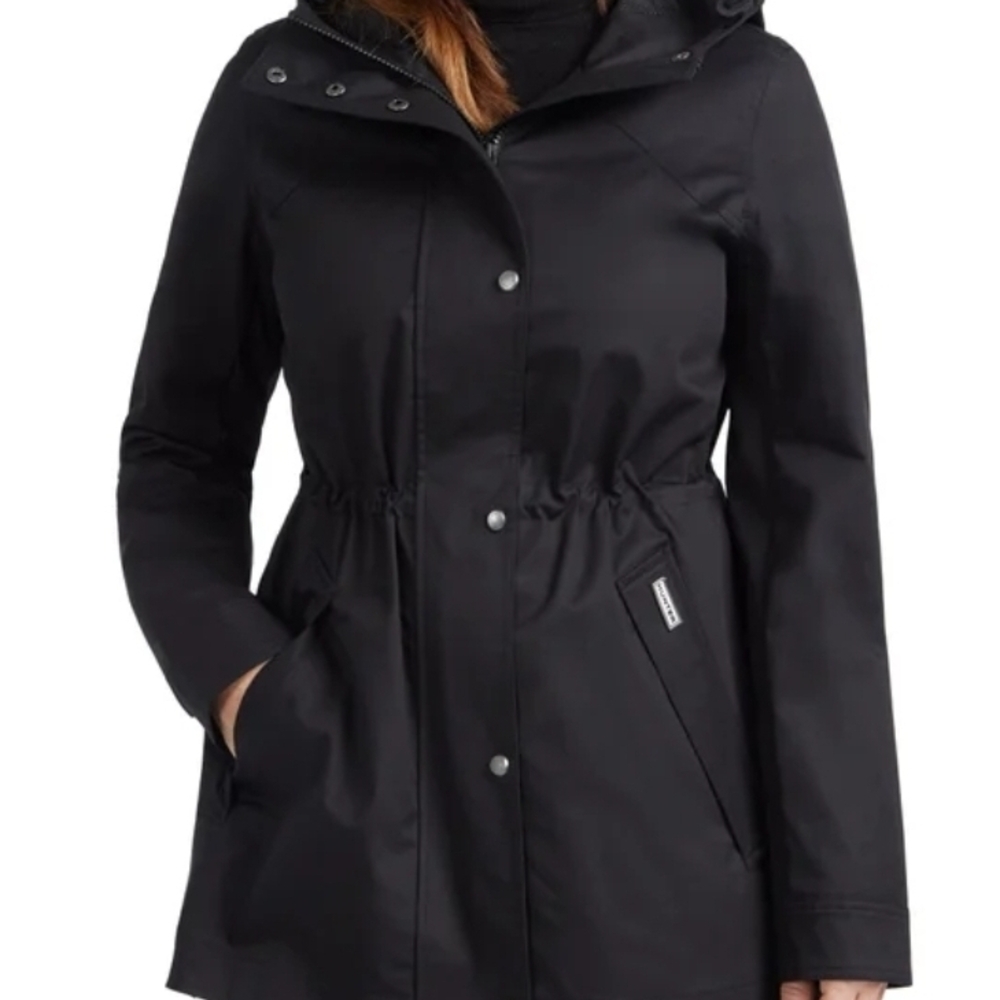 Hunter Black Women's Hooded Trench Coat